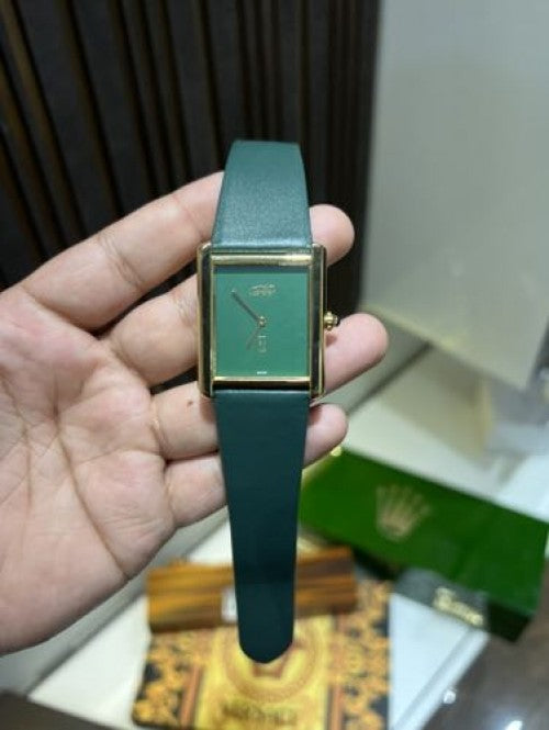 CARTIE SLIM GOLD DIAL GREEN BELT