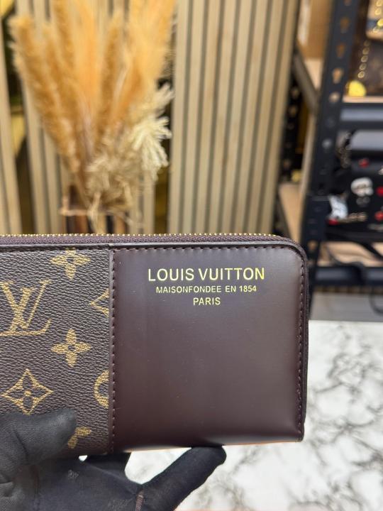 Loui_s Vuitton Monogram Canvas Zip Around Wallet With Box (Brown-60017)