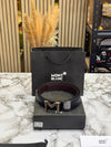 Mont Blanc Signature M Logo Formal Leather Belt (30-3)
