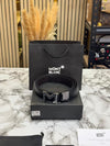 Mont Blanc Signature M Logo Formal Leather Belt (30-2)