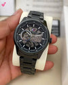 TOMMY HILFIGR BLACK SILVER AUTOMATIC