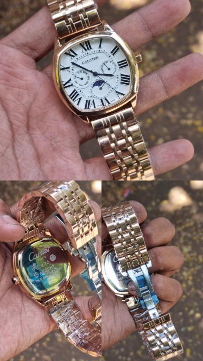 Cartie R Sun Moon Metal Copper White Dial AT429