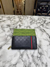 Gucc_i GG Monogram Stripe Long Zipper Wallet With Box (C5130-Black)
