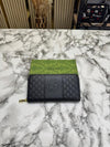 Gucc_i GG Logo Embossed Monogram  Long Zipper Wallet With Box (C5132-Black)