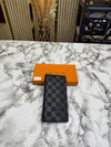 Loui_s Vuitton Premium Quality Embossed Damier Wallet With Box (62665) (Black)