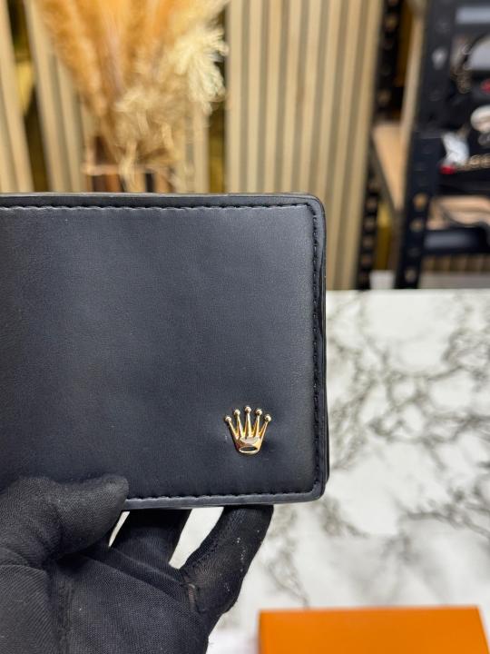 Role_x Bi-fold Leather Wallet With Box (Black-60223)