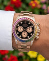 Role_x Oyster Perpetual Rainbow Rose Gold