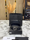 Dolc_e & Gabbana Signature DG Buckle Formal Belt With Box Including Carry Bag (Black-37-3)