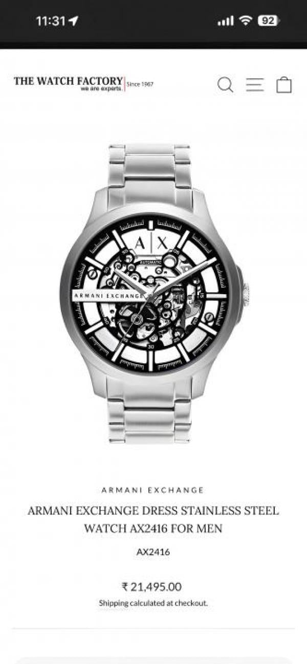 Armaani Exchange Chronography Automatic
