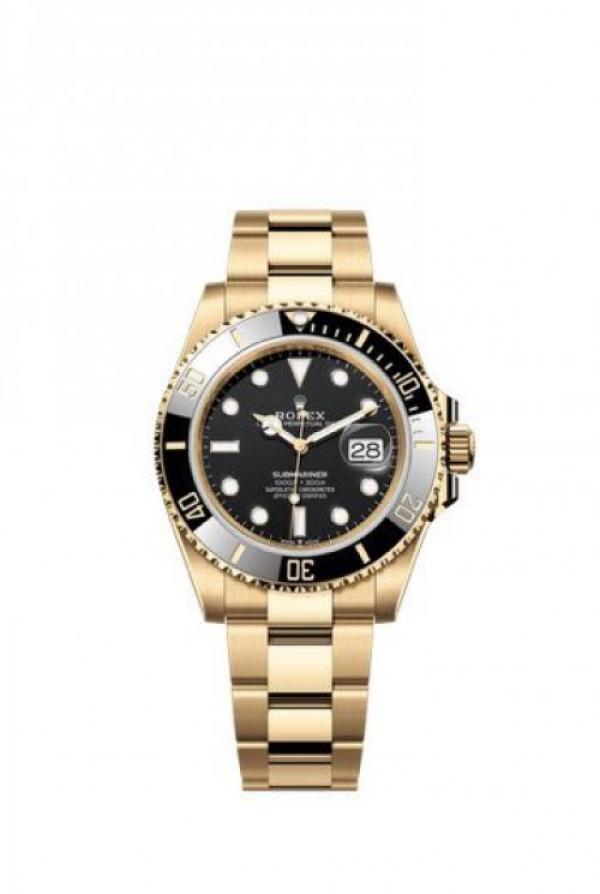 ROLE X SUBMARINER GOLD BLACK ZR HVY 36