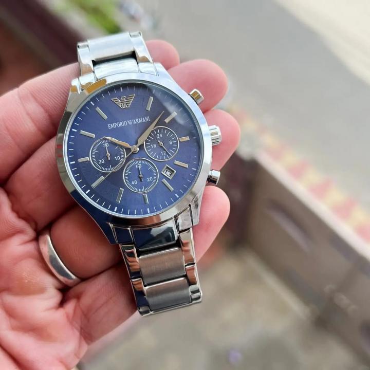 EMPORI O ARMA I SILVER BLUE CLASSIC CHRONOGRAPH 304