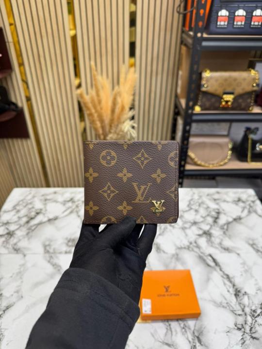 Loui_s Vuitton Lv Logo Brown Monogram Wallet With Box (60223)