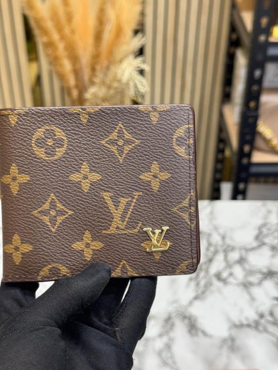 Loui_s Vuitton Lv Logo Brown Monogram Wallet With Box (60223)