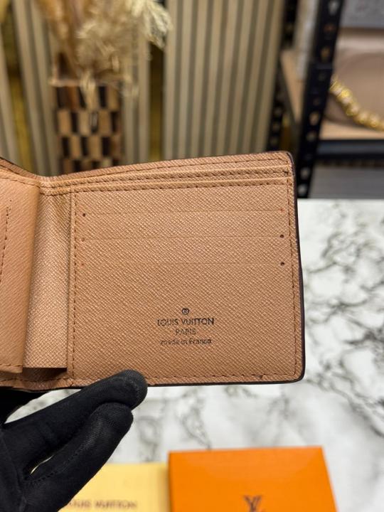 Loui_s Vuitton Lv Logo Brown Monogram Wallet With Box (60223)