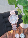 Michaeel Kors Women Chrono Pink White Dial AT360