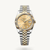 Rolex Date Just 41 Silver Gold Dial Semi ETA
