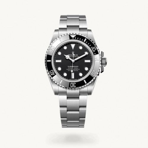 Rolex Submariner Silver Black Dial NO DATE Semi ETA