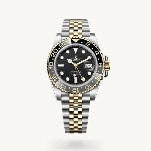 Rolex GMT Master II Silver Gold Black Dial Semi ETA