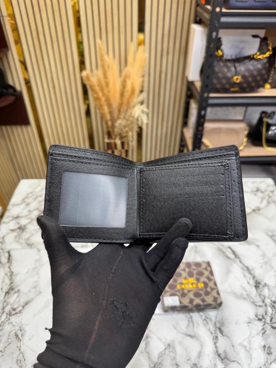 COAC_H EMBOSSED SIGNATURE WALLET WITH BOX AND DUST BAG (BLACK-60223)