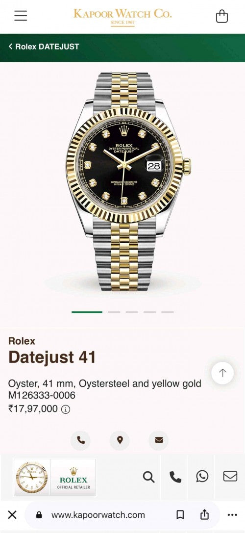 rolex_date just tow tone Black Diamond face F183