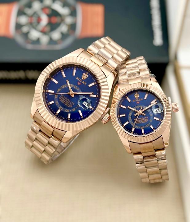 Rolex_Couple_Sky_Dweller_Rosegold_Blue