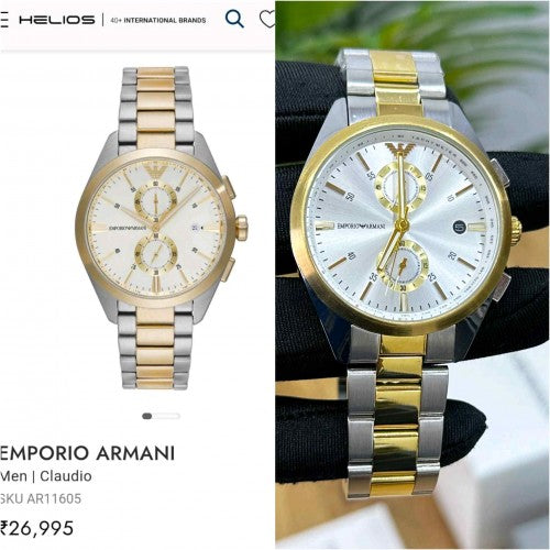 EMPORIO ARMA_CLAUDIO TWO TONE GOLD WHITE F177