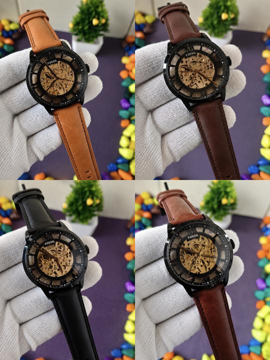 FOSIL TOWNSMAN B AUTOMATIC FULL_BLACK LEATHER BELT AT165