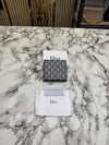 Christian Dio_r Signature CD Pattern Premium Wallet With Box And Dust Bag Including Card (Charcoal Grey)(60223)