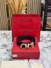 Salvatore_Ferragamo Double Gancini Gold Buckle Leather Belt (39-1)