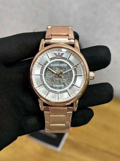 EMPORIO ARMA_MECCANICO 2 AUTOMATIC SB2361 ROSE WHITE F171