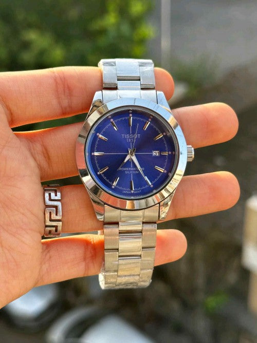 Tissot_powermatic 80 silicium silver navy blue F169