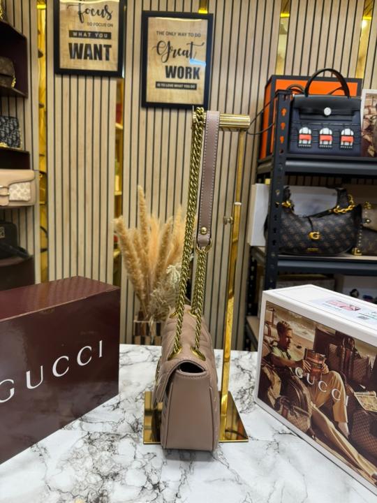 Gucc_i GG Marmont Premium Quality With Double Box And Dust Bag (Khaki) (446744)