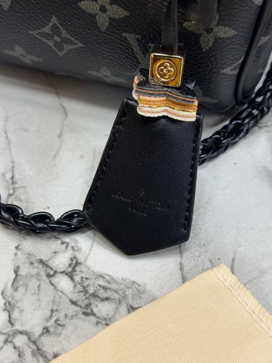 Loui_s Vuitton Monogram Eclipse Speedy Chain Bag (Black-9600)