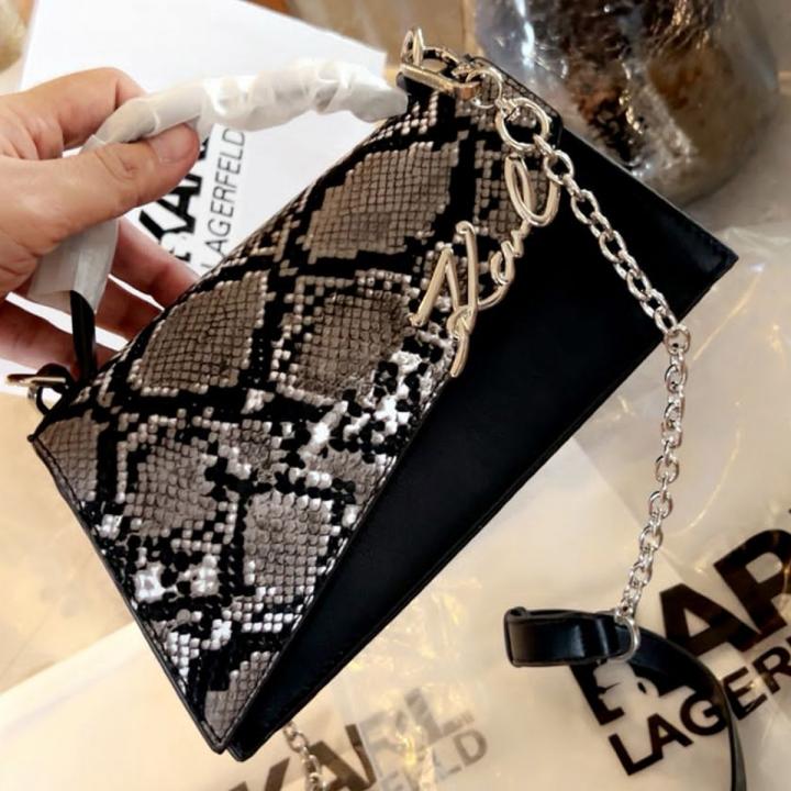 KARL LAGERFELD K SIGNATURE BAG WITH OG BOX AND DUST BAG PREMIUM QUALITY (BLACK)