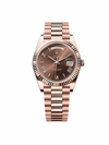 ROLE X OYSTER PERPETUAL DAY DATE ZR ROSE BROWN DIAL HVY 50