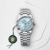 ROLE X OYSTER PERPETUAL DAY DATE SILVER TIFAANY  DIAL HVY 43
