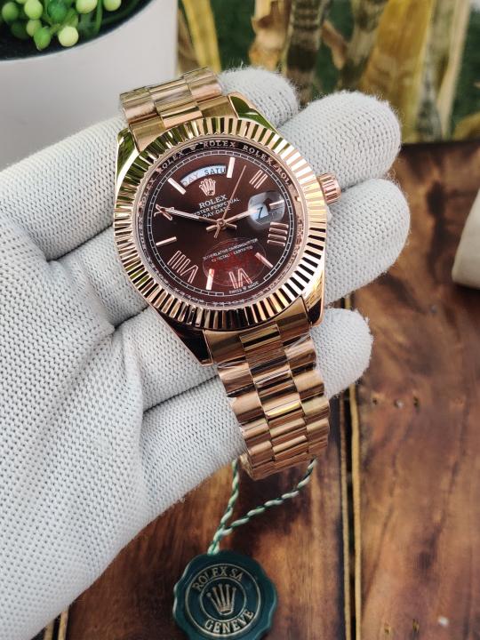 ROLEX_DAYDATE_ROSEGOLD_BROWN_ROMAN_DIAL_AT299
