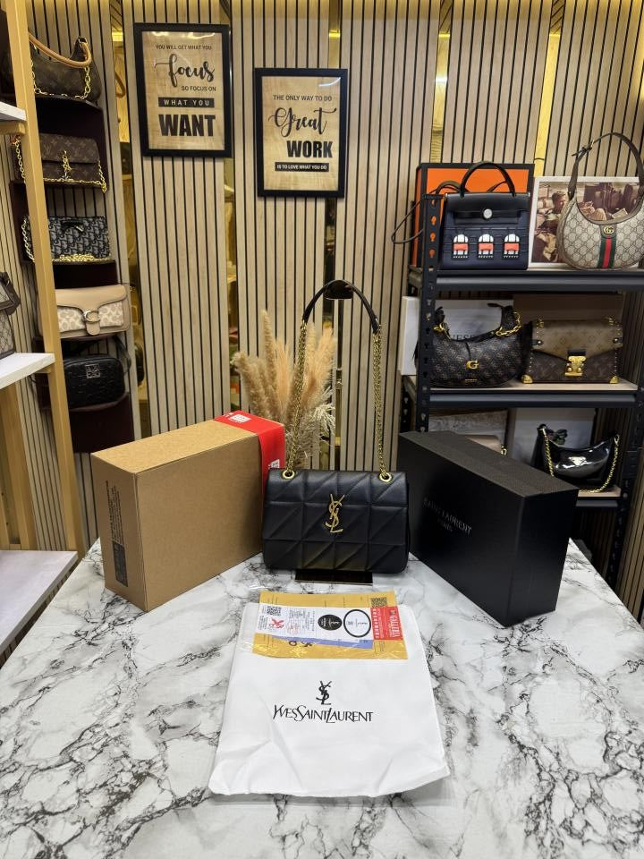 YSL SUNSET SHOULDER BAG WITH DOUBLE PACKING PREMIUM QUALITY PRODUCT (BLACK) Ysl 10836