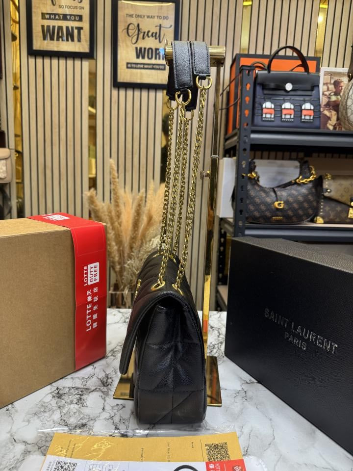 YSL SUNSET SHOULDER BAG WITH DOUBLE PACKING PREMIUM QUALITY PRODUCT (BLACK) Ysl 10836