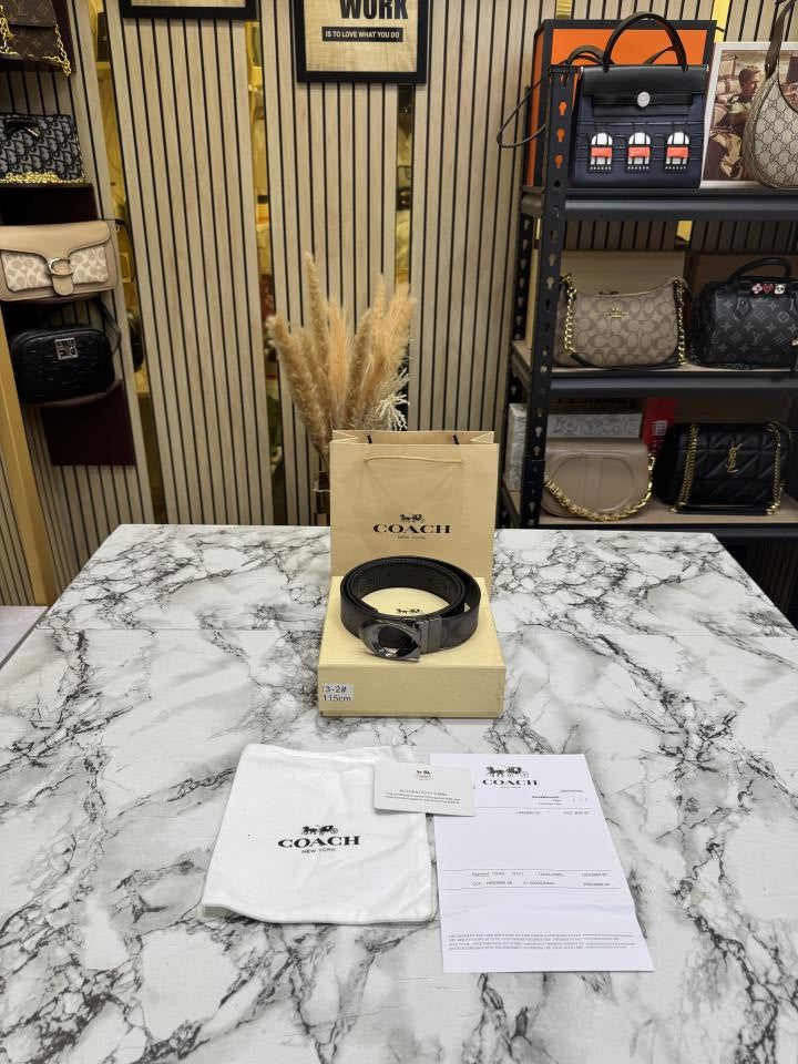 COAC_H PREMIUM BELT WITH OG BOX AND DUST BAG WITH CARRY BAG (13-2)