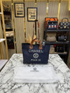 CHANE_L PARIS DUE TOTE BAG DIOMOND LOGO WITH DUST BAG PREMIUM QUALITY (BLUE)