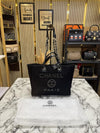 CHANE_L PARIS DUE TOTE BAG DIOMOND LOGO WITH DUST BAG PREMIUM QUALITY (BLACK)