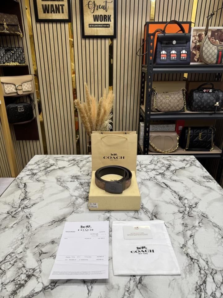 COAC_H REVERSIBLE BELT WTIH OG BOX AND DUST BAG WITH CARRY BAG (3-7)