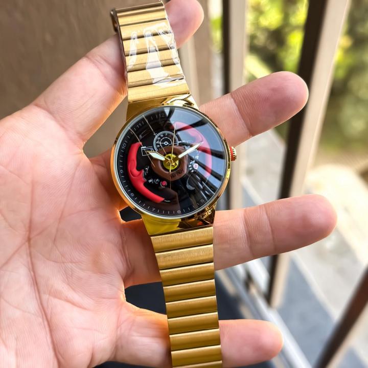 FERRARI MENS WATCH GOLD BLACK