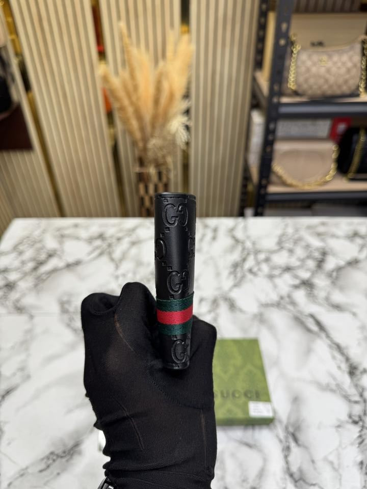 Gucc_i Signature GG Web Stripe Leather Bifold Wallet With Og Box And Dust bag Black (C4126)