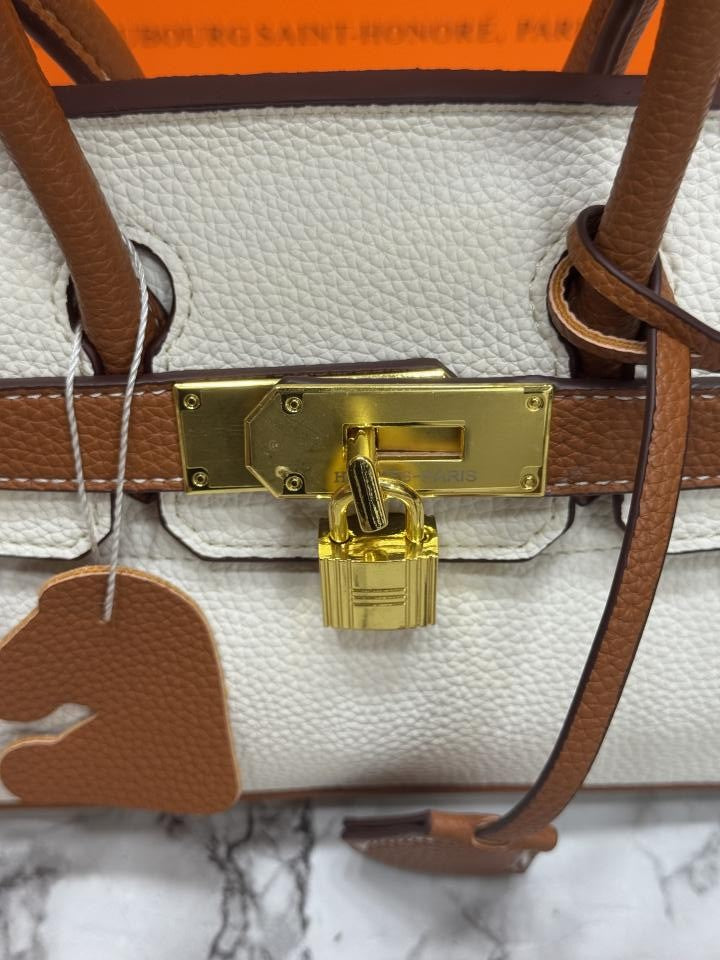 HERME_S TOGO HORSESHOE BIRKIN HANDBAG WITH OG BOX AND DUST BAG WITH CARRY BAG (BROWN)