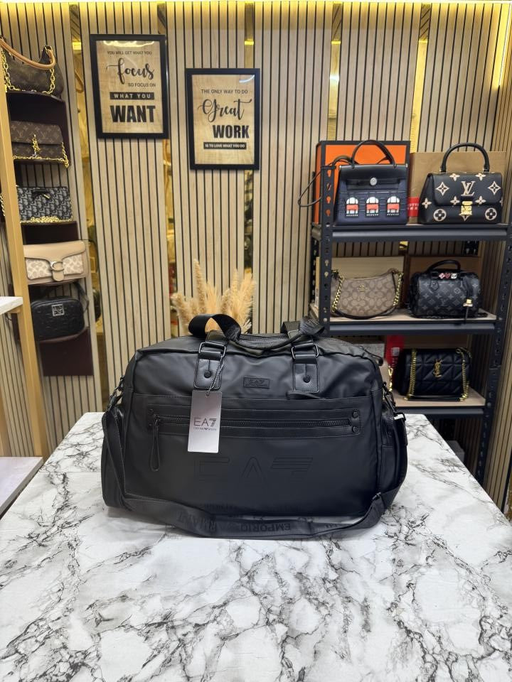 Emporio Arma_i EA7 Signature Black Weekender Duffle Bag (29015)