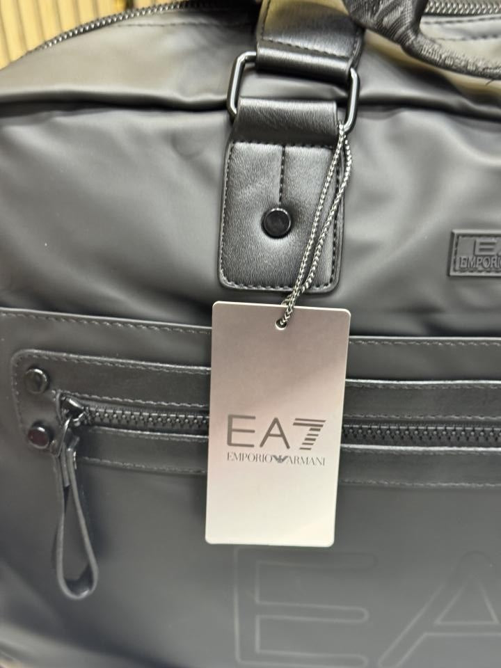 Emporio Arma_i EA7 Signature Black Weekender Duffle Bag (29015)