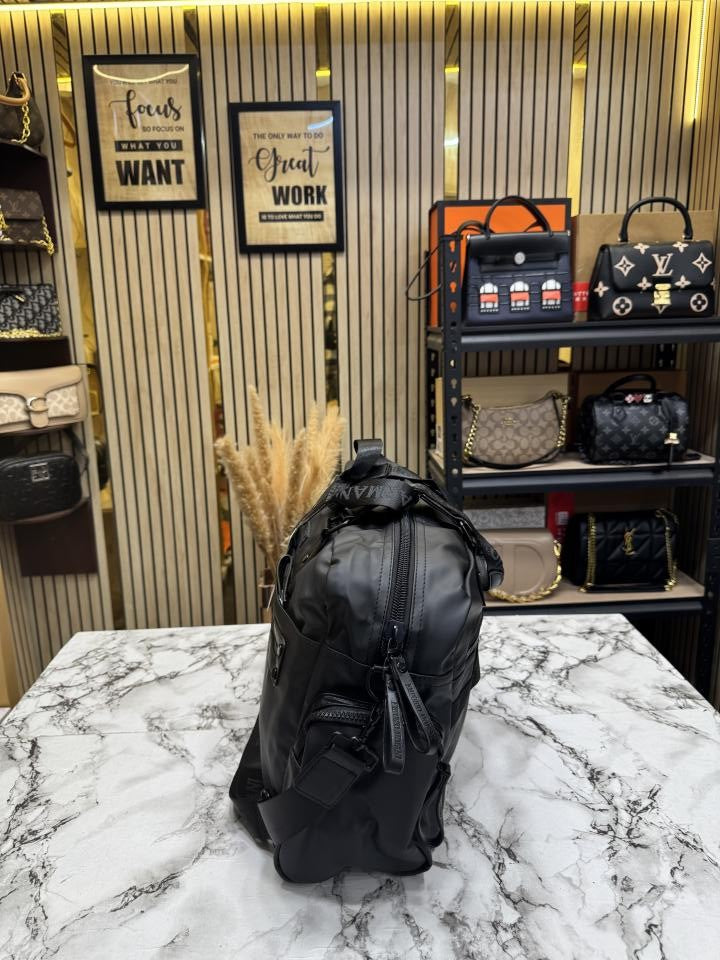Emporio Arma_i EA7 Signature Black Weekender Duffle Bag (29015)