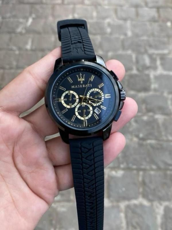 Maserati Black Gold Watch